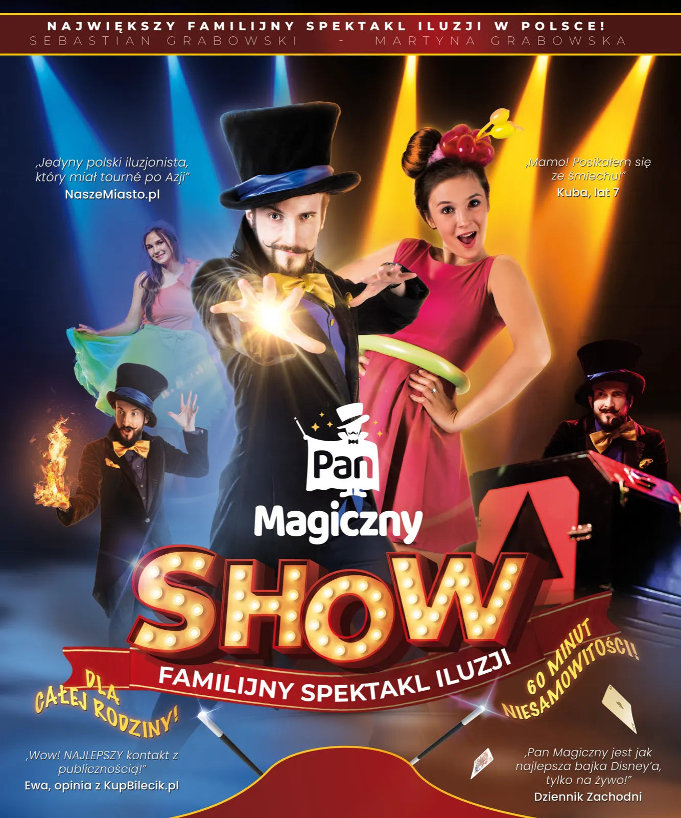 Plakat spektaklu Pan Magiczny SHOW — familijny spektakl iluzji